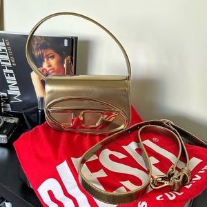 DIESEL Gold Metalic Shoulder Bag